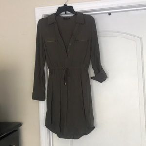 J for Justify army green dress